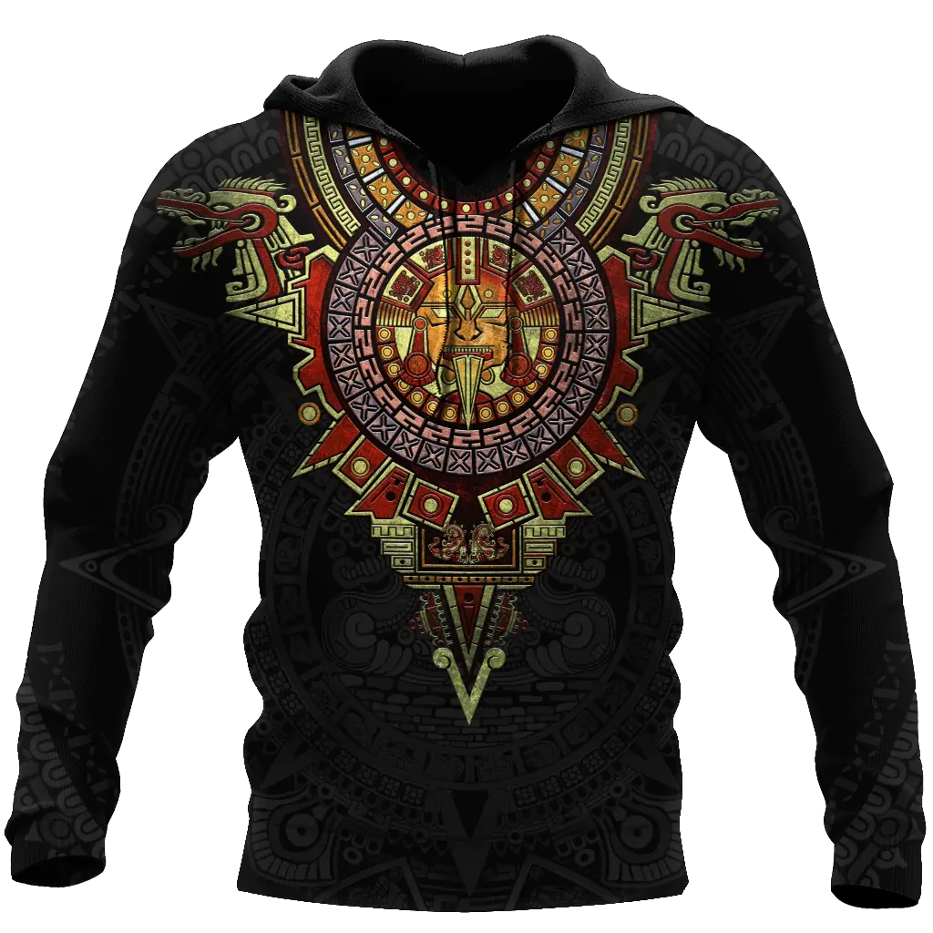 3D All Over Printed Aztec Hoodie, Aztec Art On Hoodie For Men And Women, Aztec Gift