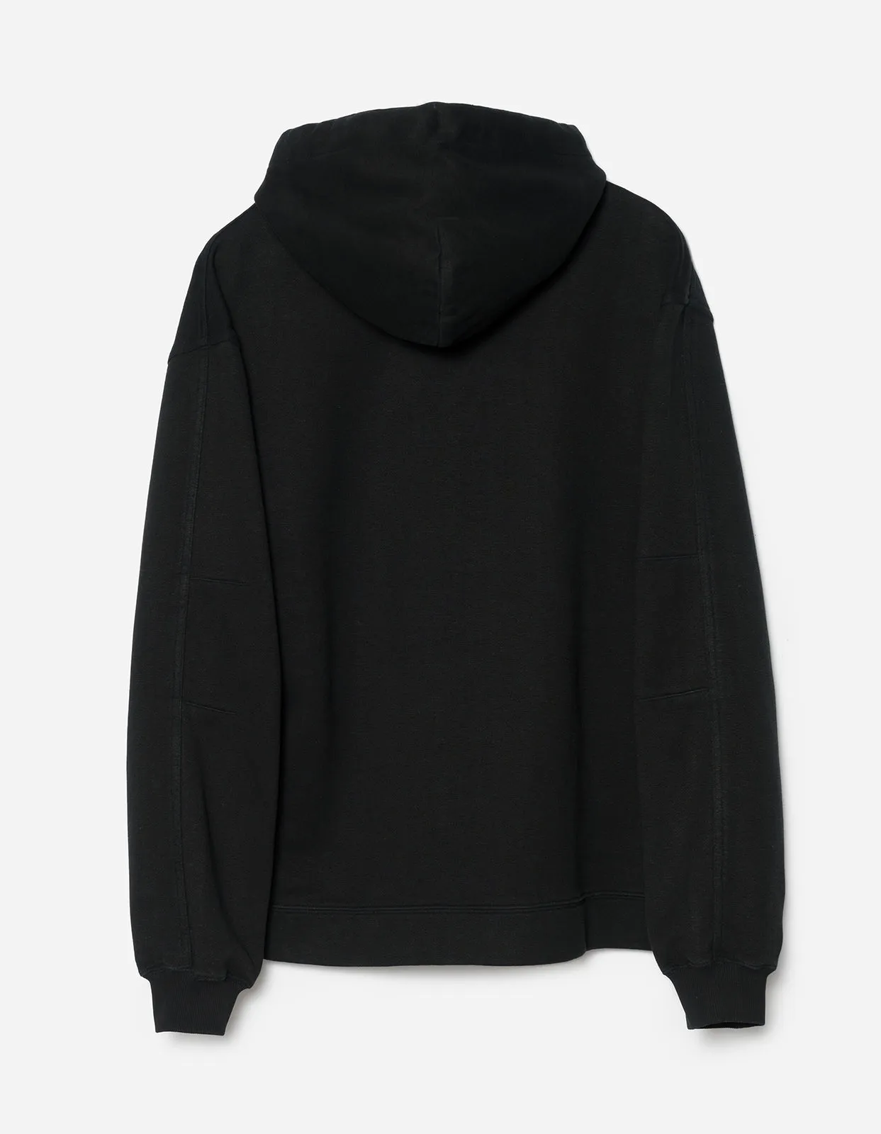 5233 Articulated Hemp Hooded Sweat Black