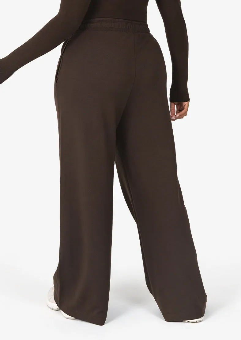 All-Around Lounge Wide Leg Trouser Coffee