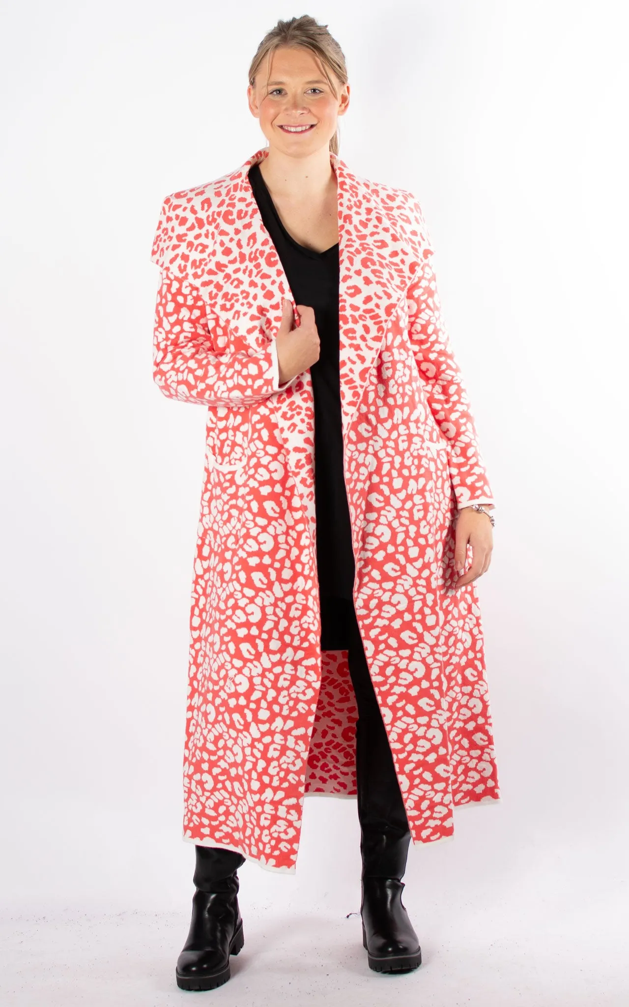 Animal Print Coat | Coral