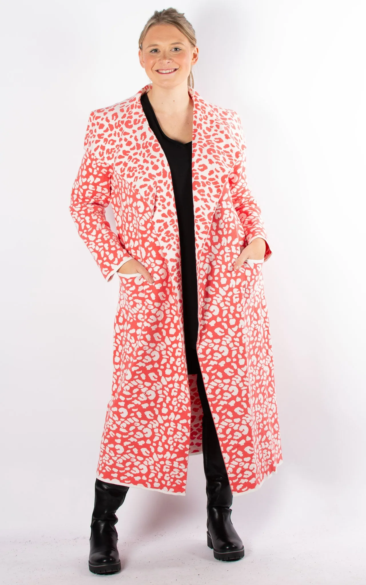 Animal Print Coat | Coral