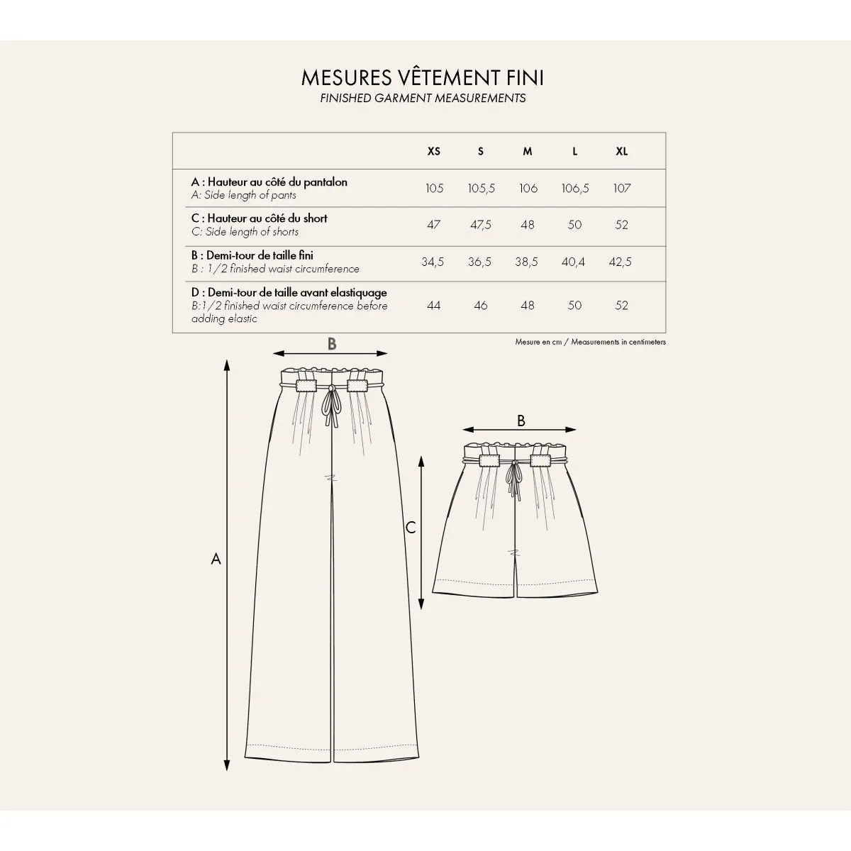 Atelier Brunette | Sewing Pattern | LE Pantalon Short