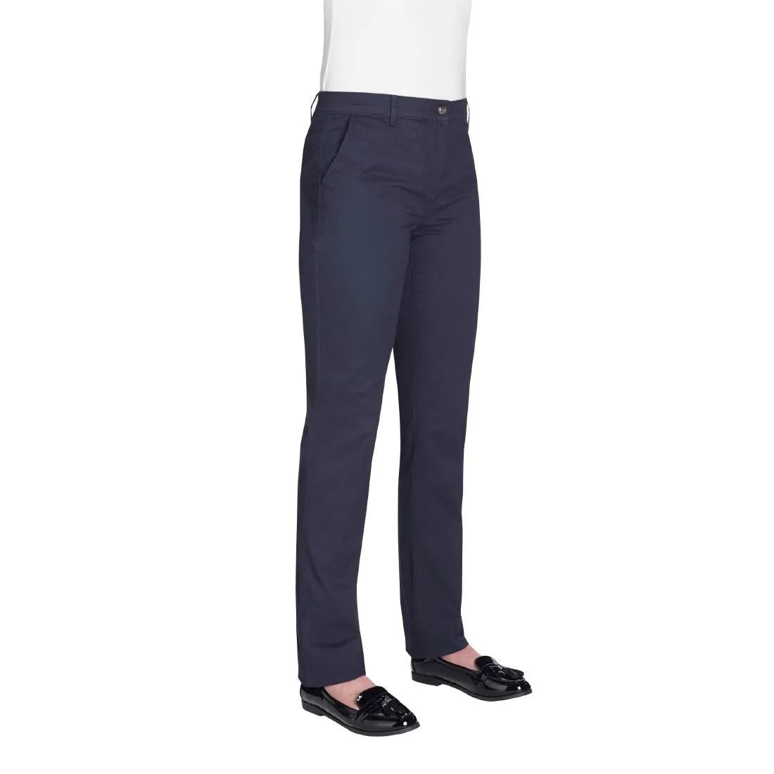 BA082-12 Brook Taverner Womens Houston Slim Leg Chinos Navy Size 12