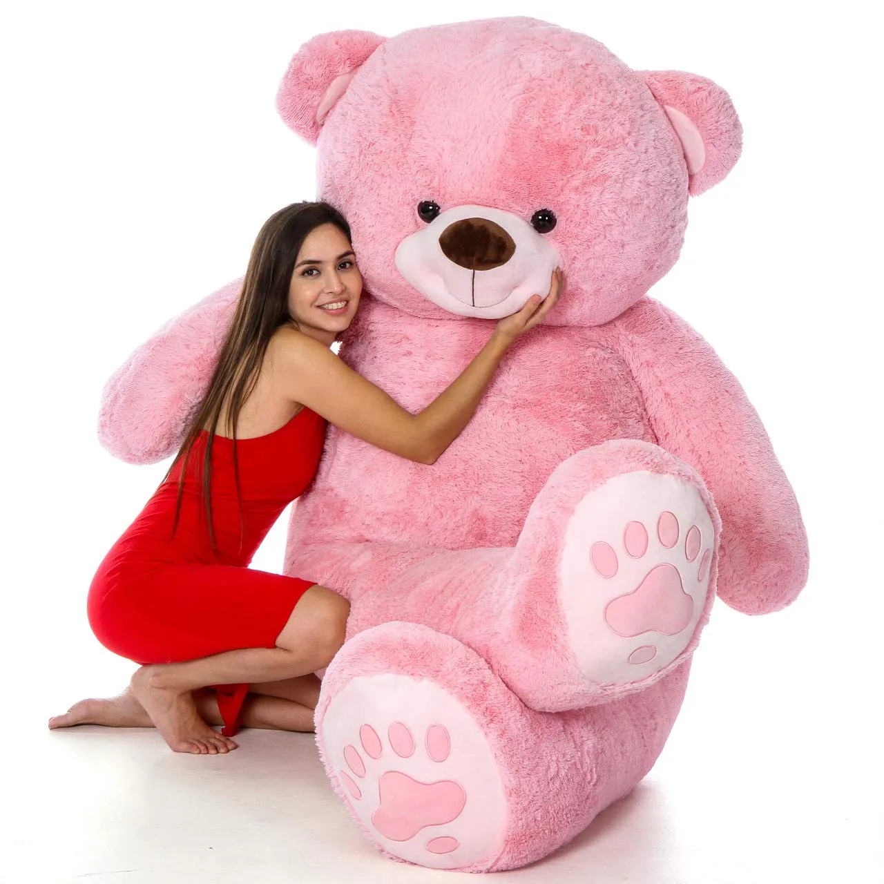 Back BANCHERS Teddy Bear for Kids | Teddy Bear for Girls | Birthday Gift for Women | Birthday Gift for Wife | Valentine Gift (5 Feet) (Baby Pink)