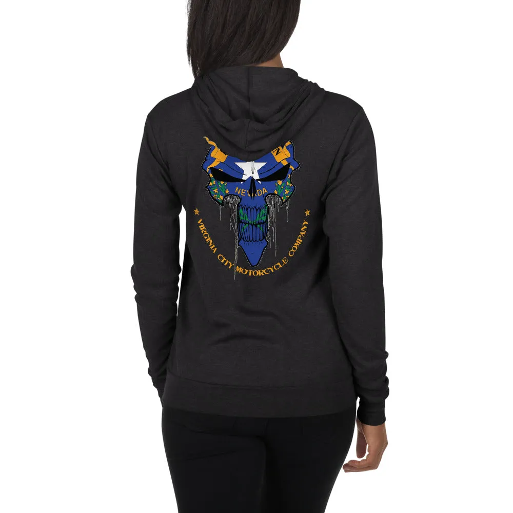 Battle Born Skull & Flag Zip-up Hoodie