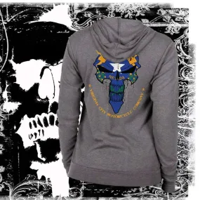 Battle Born Skull & Flag Zip-up Hoodie