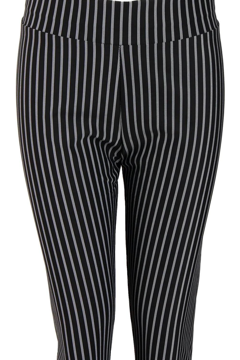 Black and White Stripe High Waisted Legging