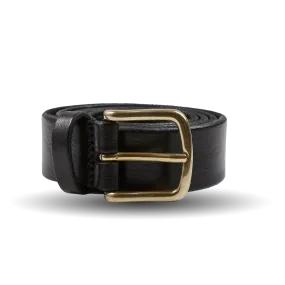 Black Saddle Leather 30mm Belt