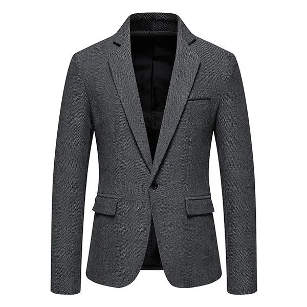 Blazer vintage décontracté à chevrons pour homme