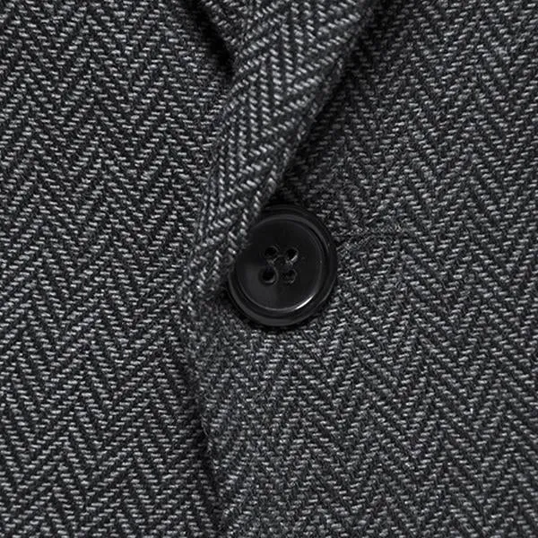 Blazer vintage décontracté à chevrons pour homme