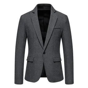 Blazer vintage décontracté à chevrons pour homme