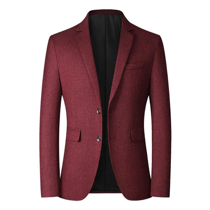 Blazer vintage de couleur unie à revers crantés