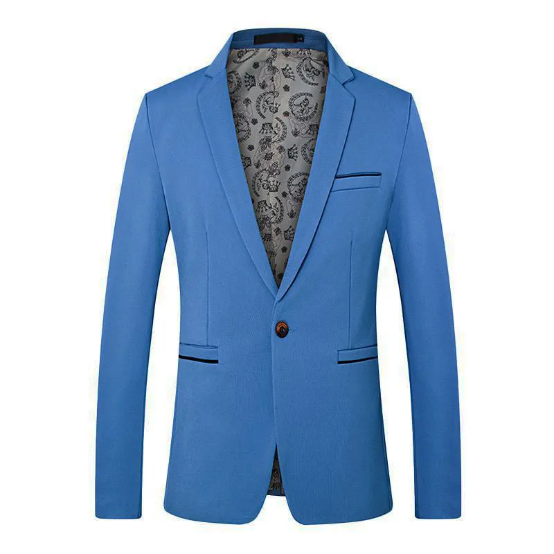 Blazer vintage à revers contrastés pour hommes