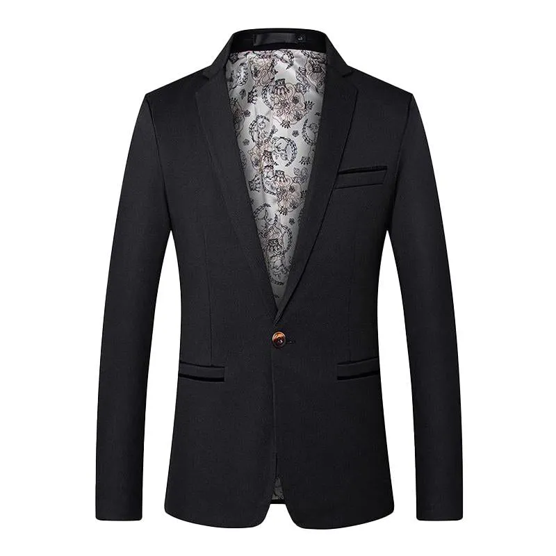 Blazer vintage à revers contrastés pour hommes