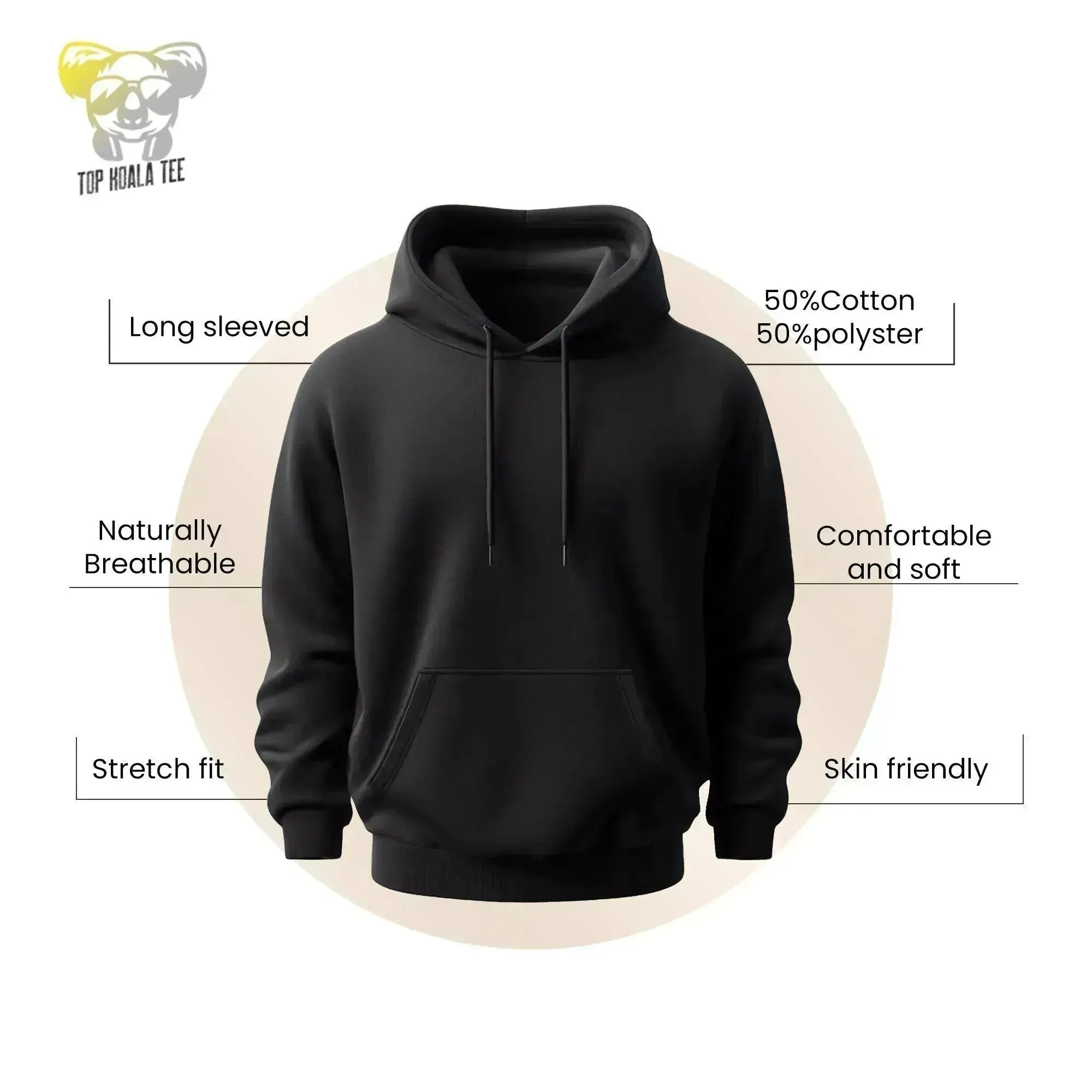 Blended Cotton Hoodie Cozy Season Midweight Unisex Soft Premium Pullover