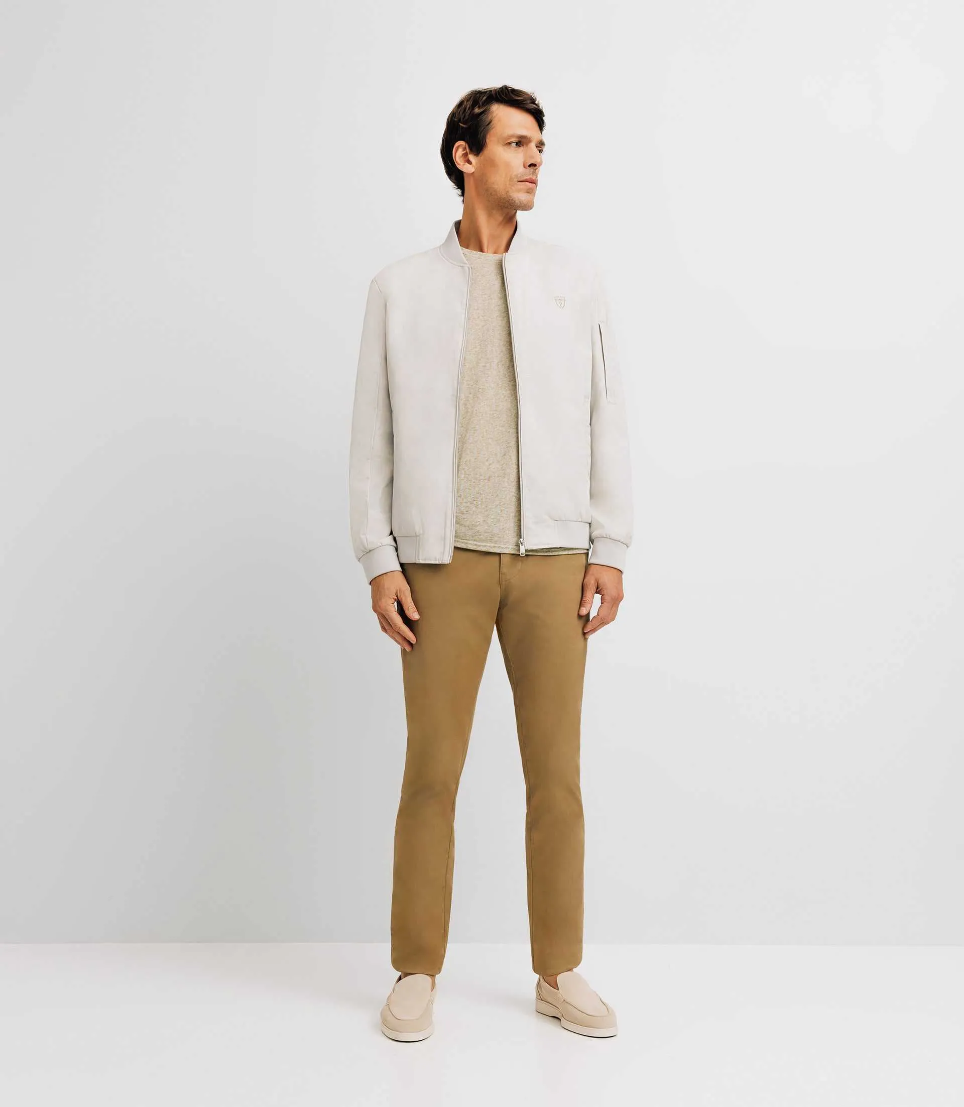 Blouson col teddy beige