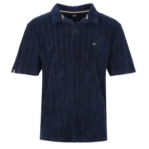 BOSS Terry Polo Shirt Polo in Navy