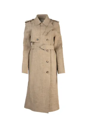 Bottega Veneta Belted Linen Trench Coat