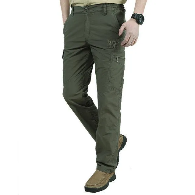 Breathable lightweight Waterproof Quick Dry Casual Pants Men Summer Army Military Style Trousers Men's Tactical Cargo Pants Male