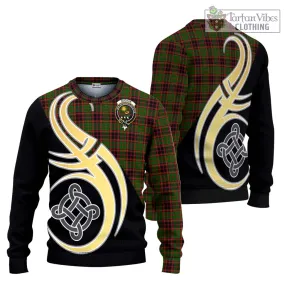 Buchan Tartan Ugly Sweater with Family Crest and Celtic Symbol Style