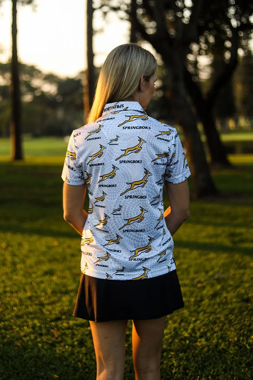 CA Ladies Springbok Golf Shirt | White Ethnic