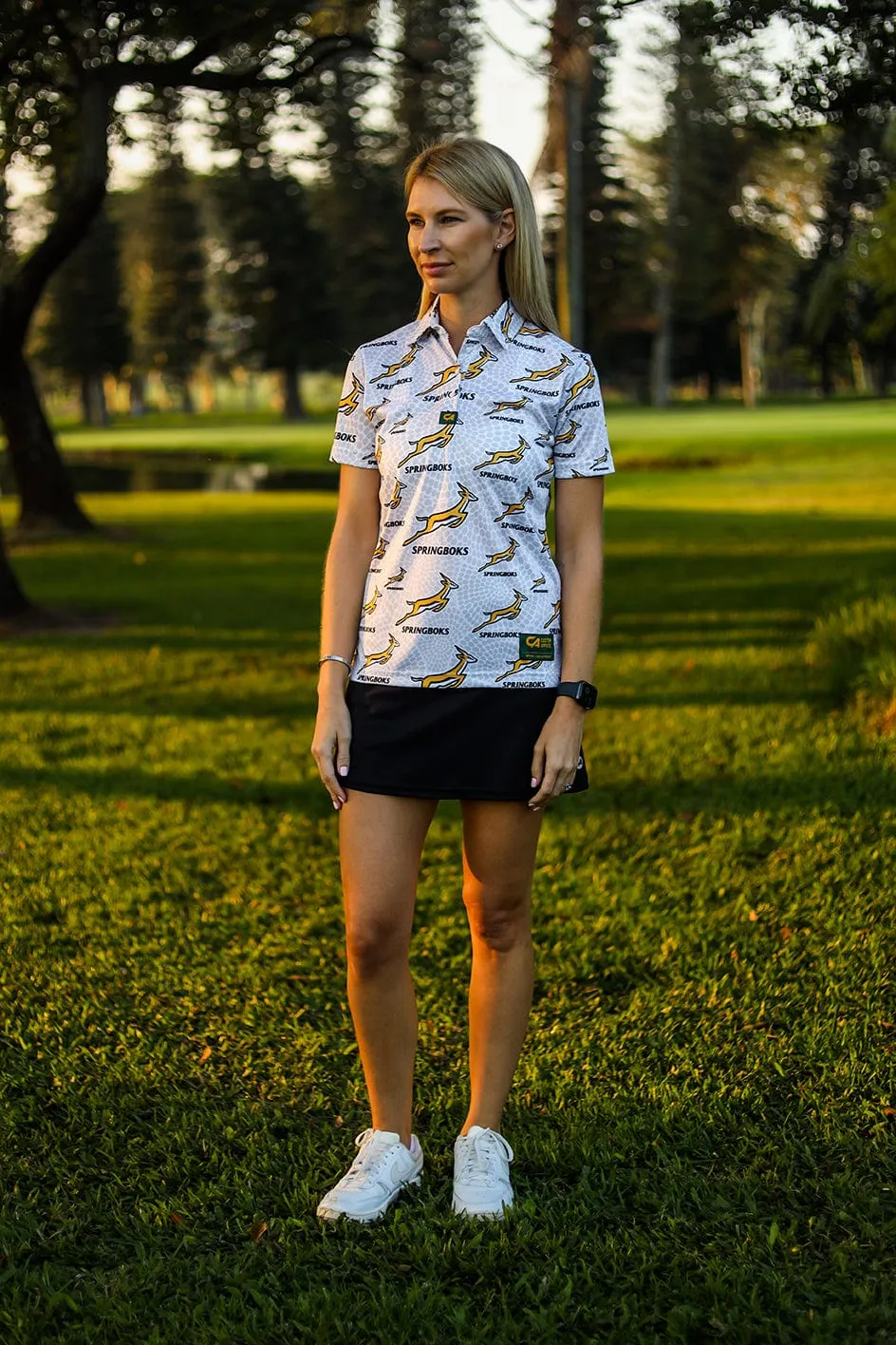 CA Ladies Springbok Golf Shirt | White Ethnic