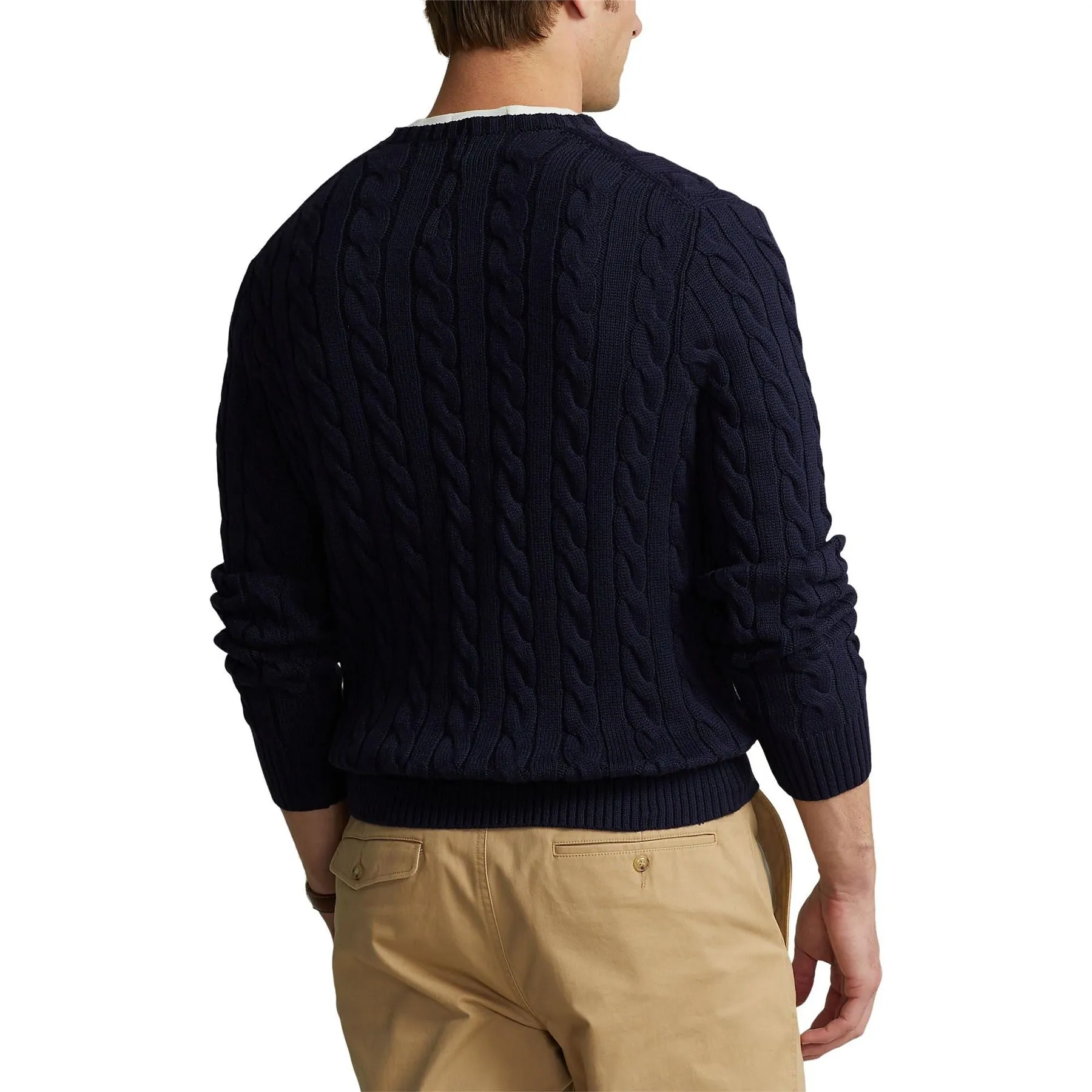 Cable-Knit Cotton Sweater Hunter Navy - SS24