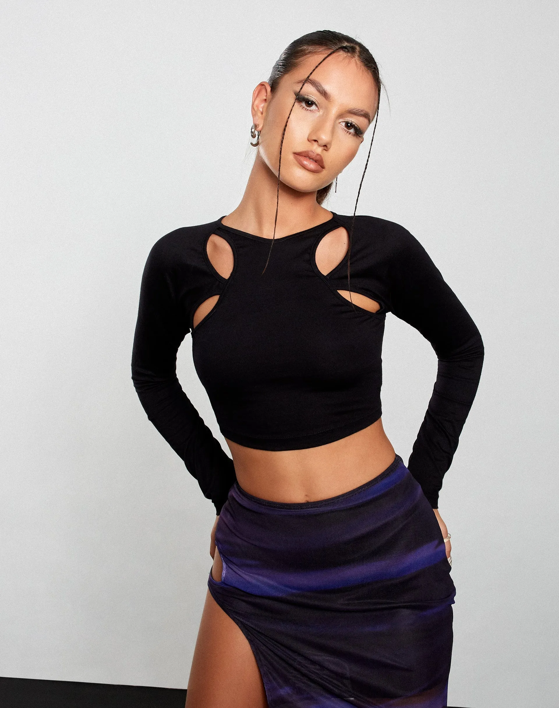 Cajsa Crop Top in Black