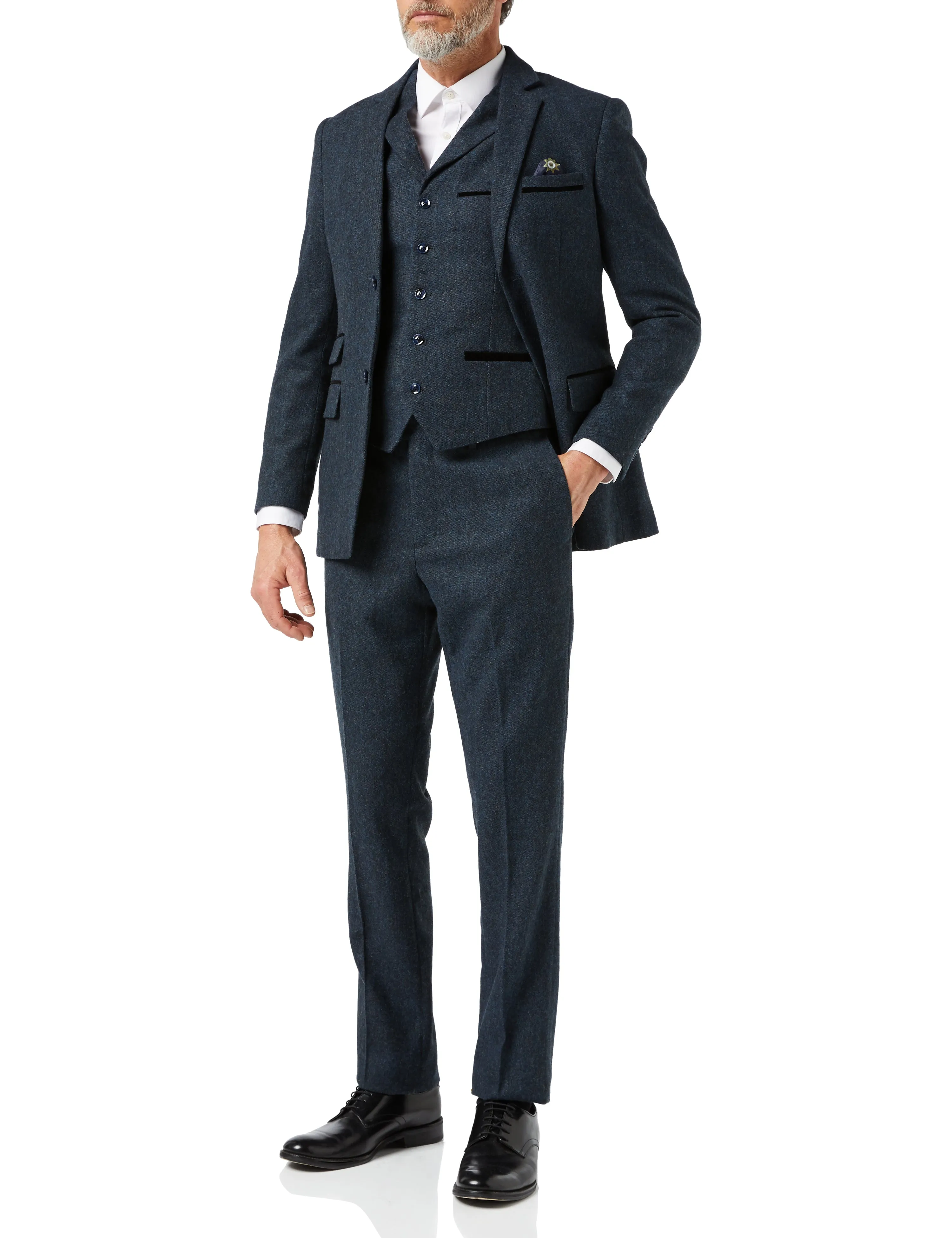 CALVIN - BLUE TWEED SUIT