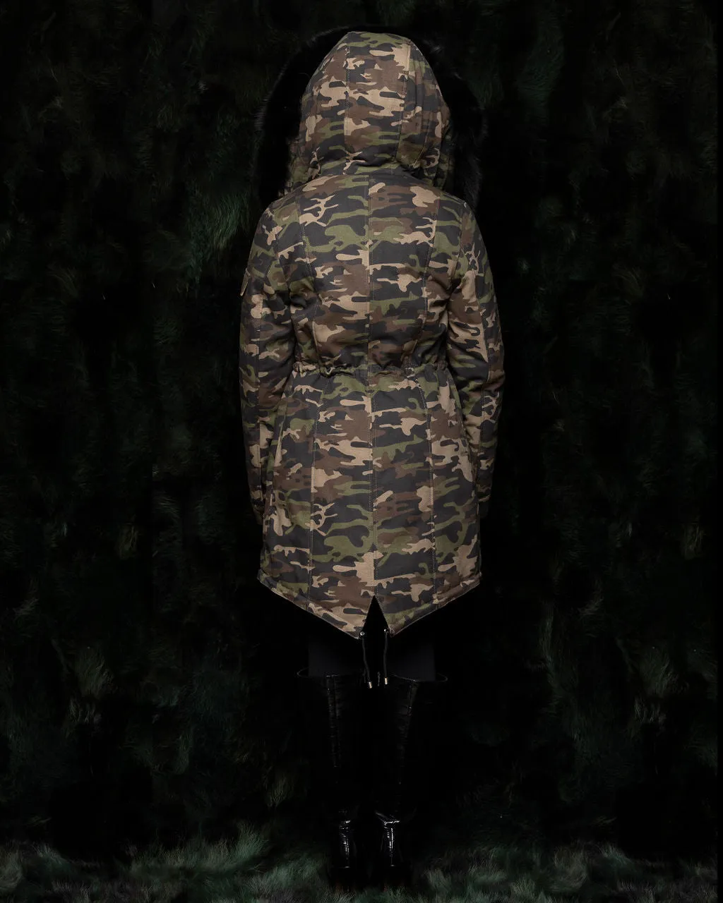 Camouflage Parka w. Fox Details