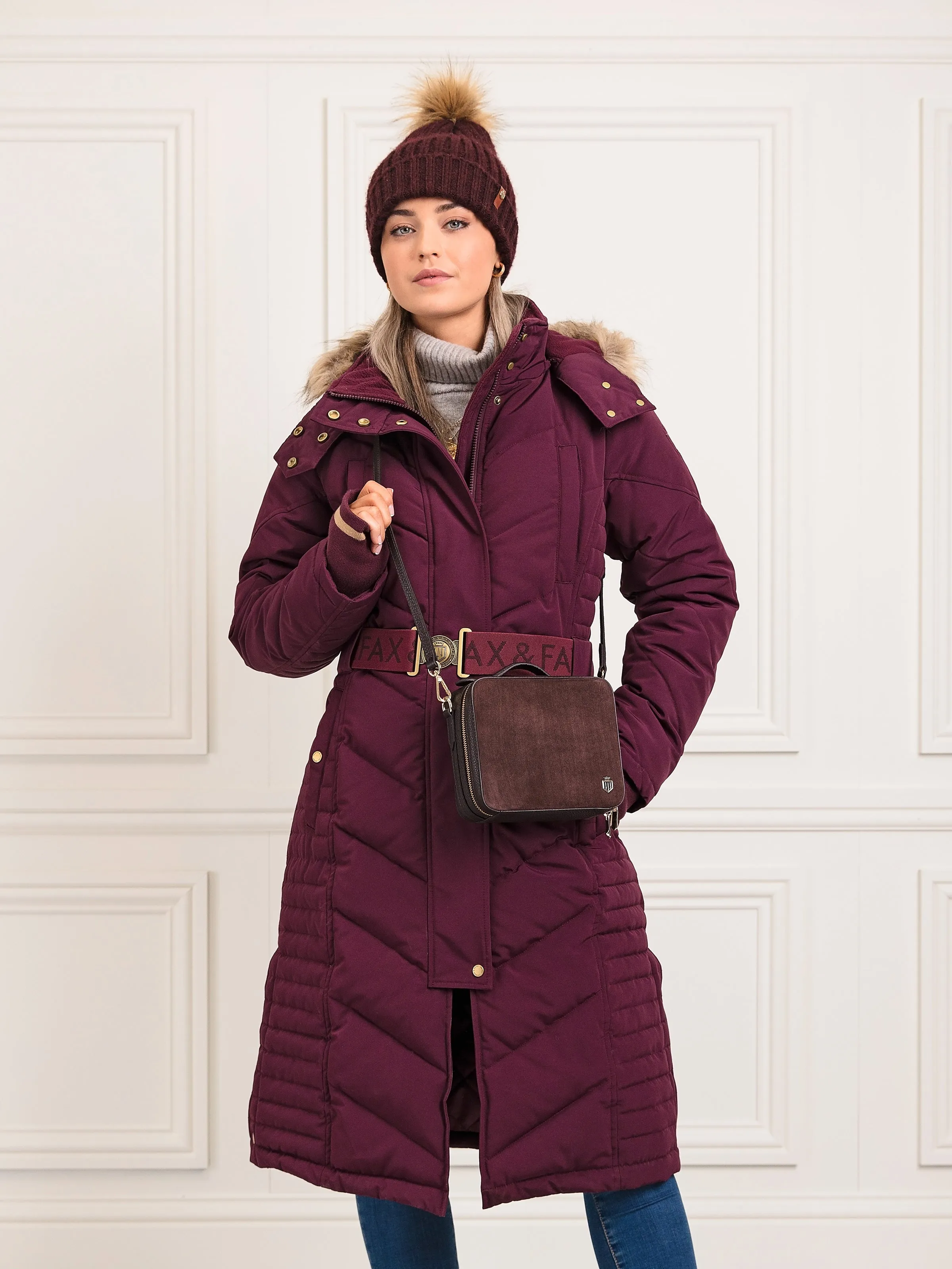 Charlotte Longline Coat - Plum