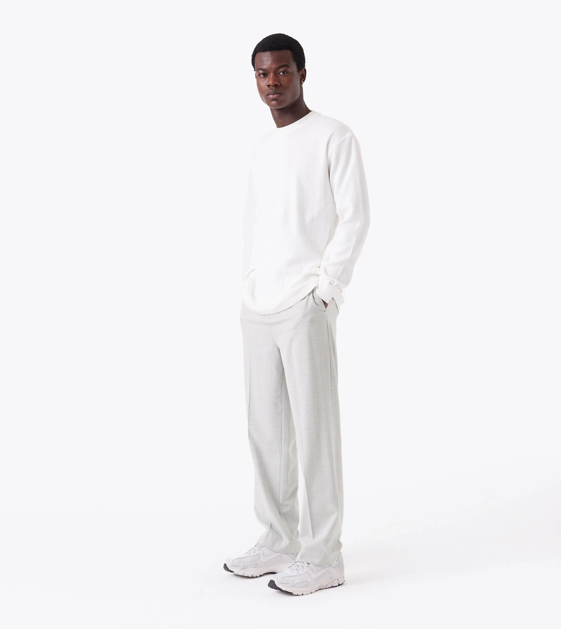 Check Box Pant Lt Grey