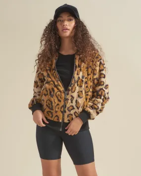 Cheetah ULTRA SOFT Faux Fur Bomber Jacket | Women's