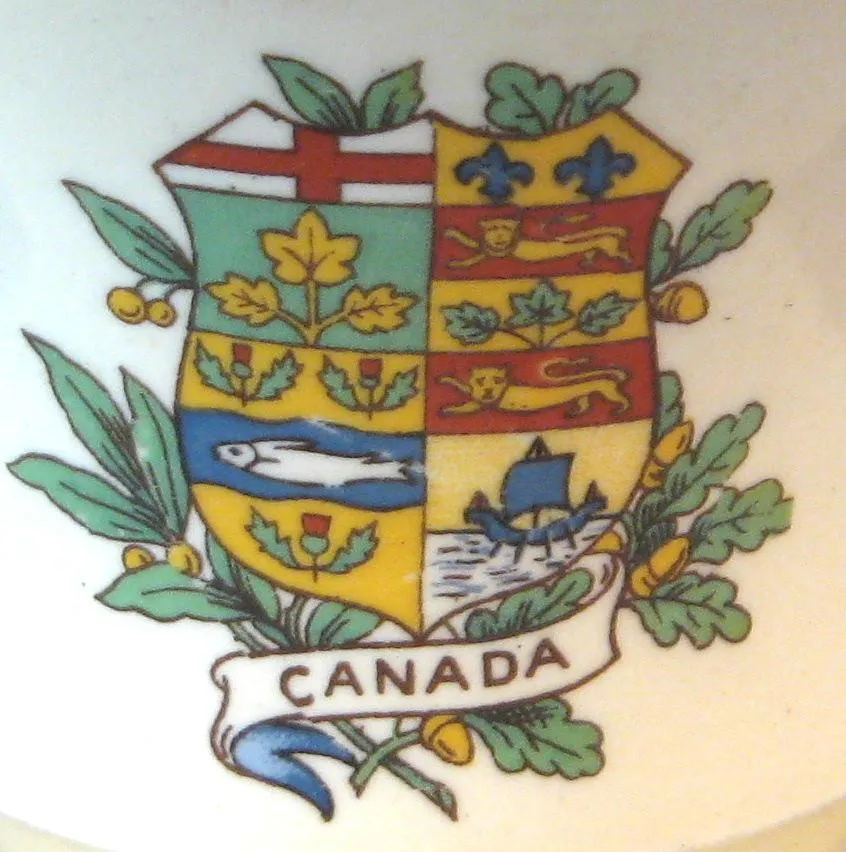 Cup And Saucer Royal Winton Grimwades Crest Of Canada 1930s Canadian Souvenir