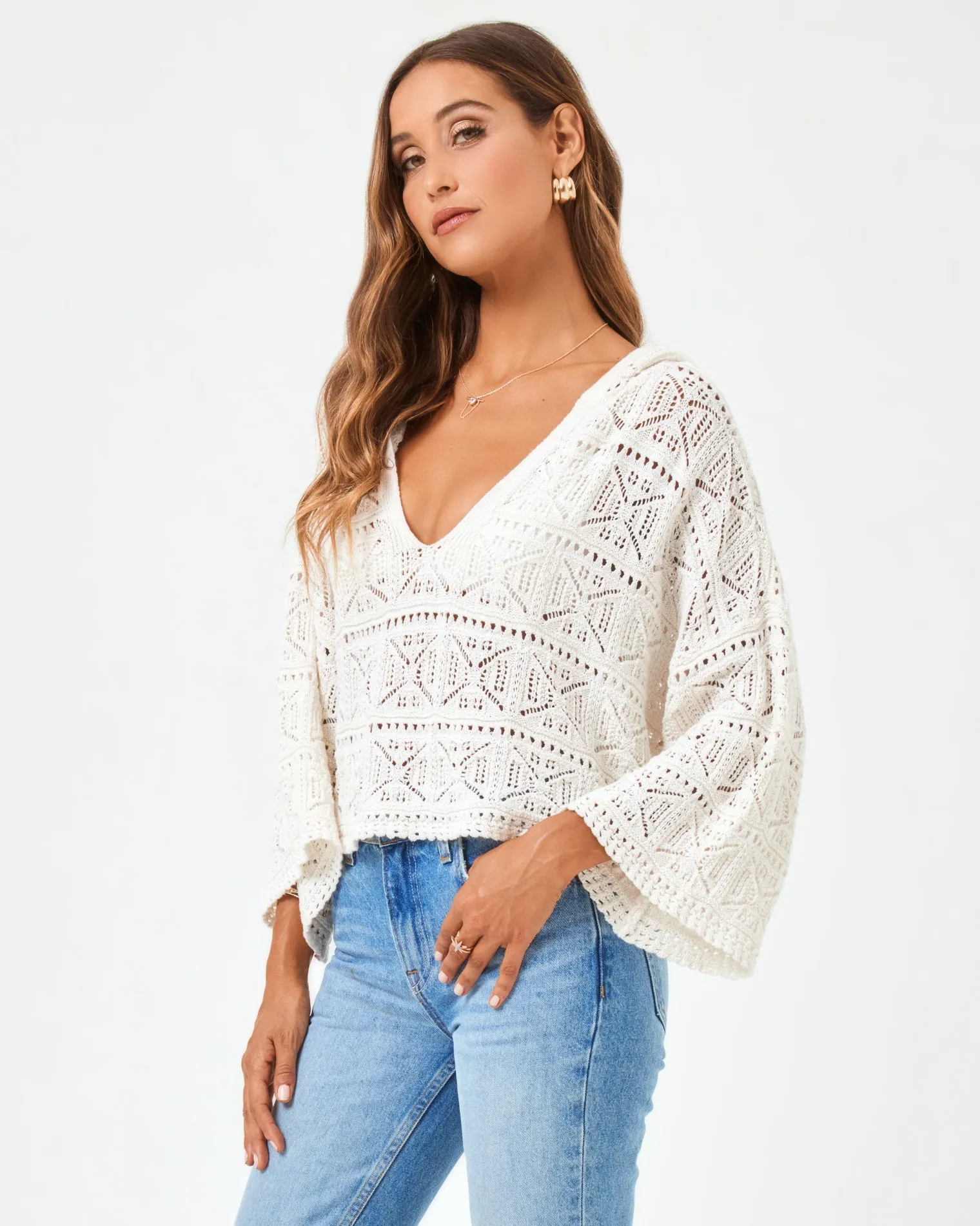 Diamond Eyes Sweater - Cream