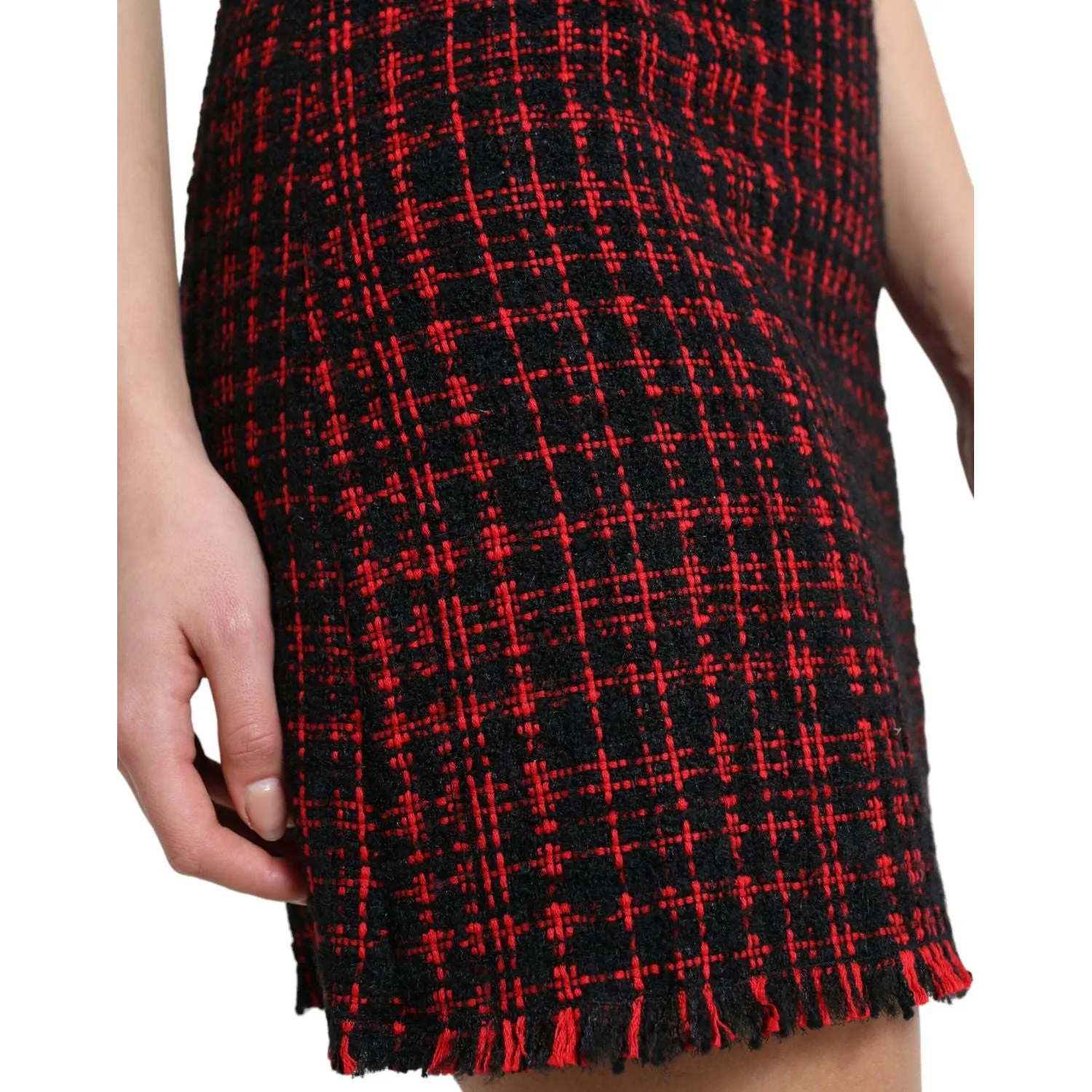 Dolce & Gabbana Tantalizing Tartan High-Waist Mini Skirt