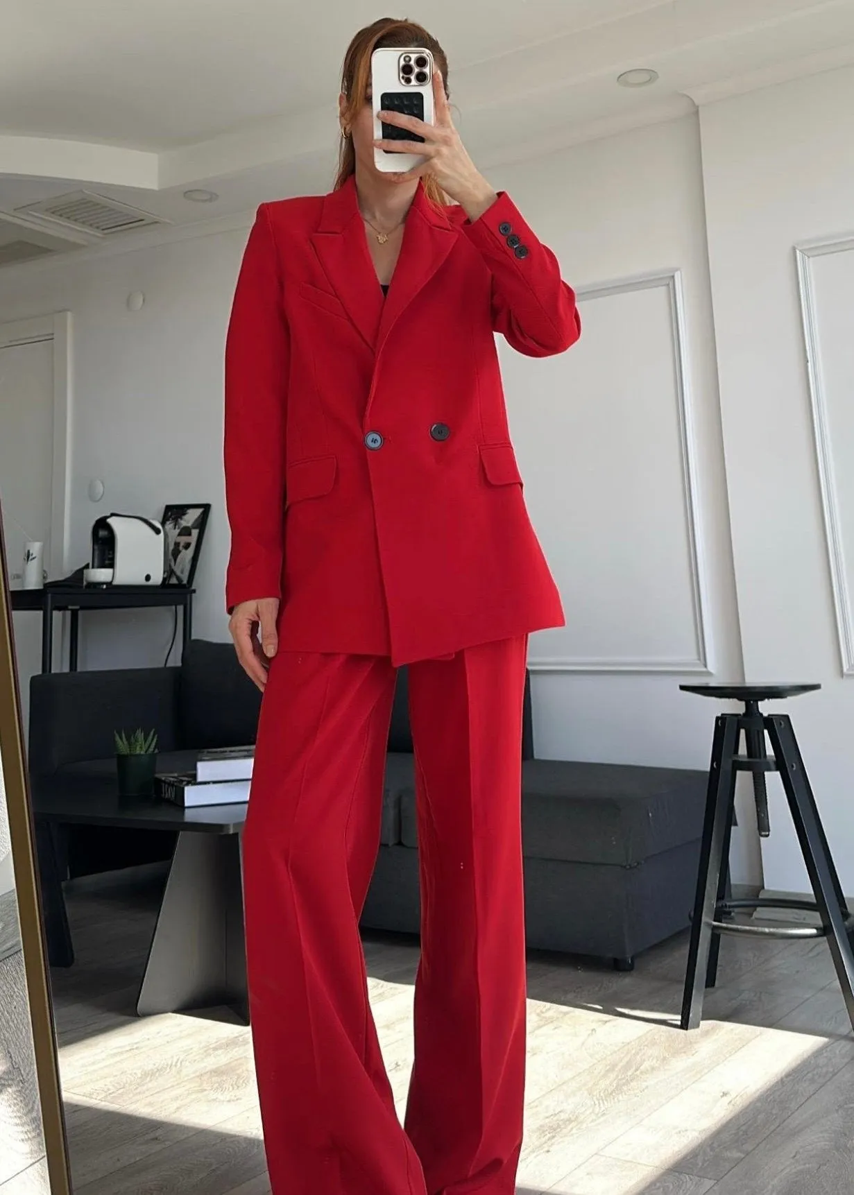 Ensemble tailleur rouge