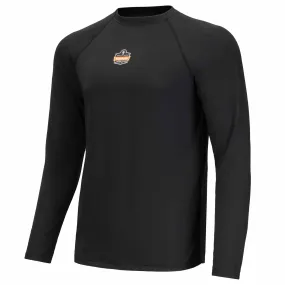 Ergodyne 40234 6436 L Black Long Sleeve Lightweight Base Layer Shirt