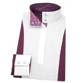 Essex Classics Girls "Stirrups PLUM" Luna Performance Long Sleeve Show Shirt