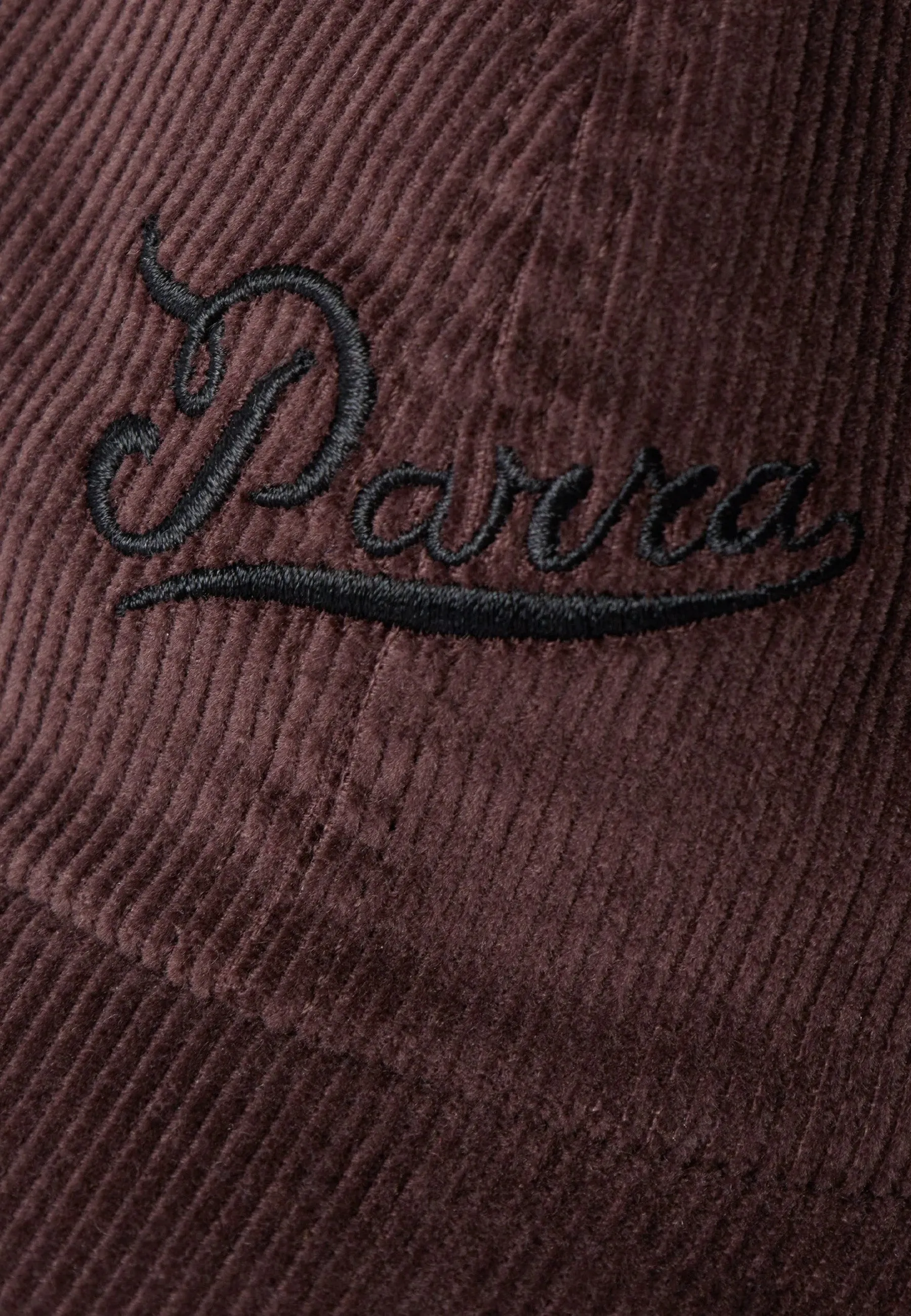 Fancy Logo 6 Panel Hat - Dark Mahogany