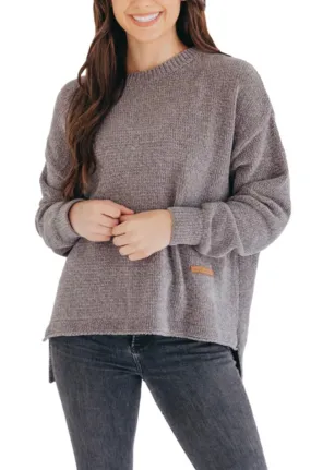 Final Sale✨ Gray Crew Chenille Sweater Simply Southern