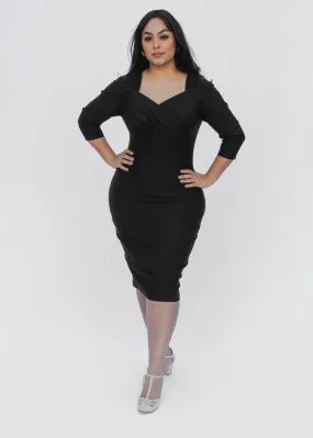 Fitted Black Bodycon Dress #FBD