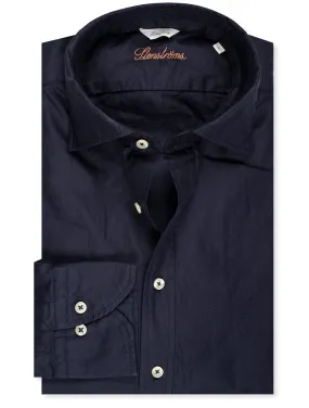 Fitted Soft Collar Sport Shirt Navy