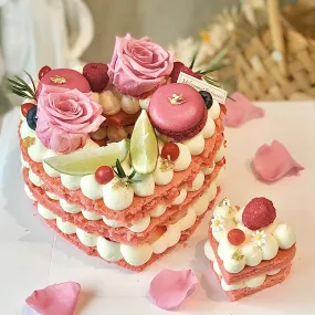 Flowers Cake in Heart Shape 爱心鲜花蛋糕