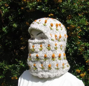 Hand Knit Beanies Very Cozy Soft & Chunky  Balaclava Knitting Hat Very Funky Outdoors Boho Style