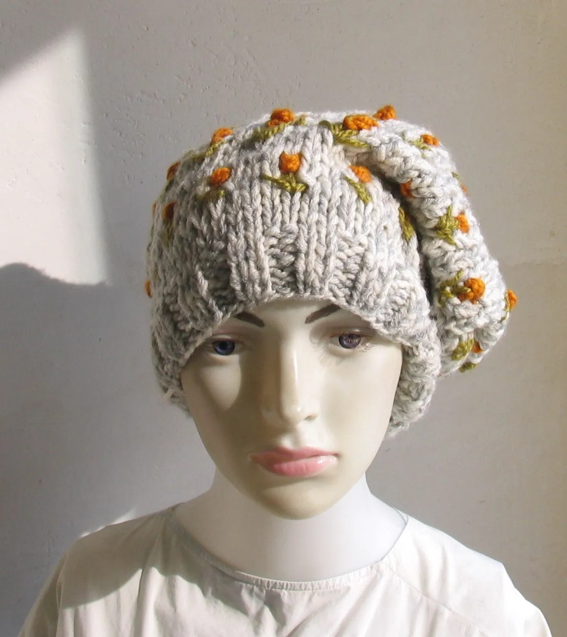 Hand Knit Beanies Very Cozy Soft & Chunky  Balaclava Knitting Hat Very Funky Outdoors Boho Style