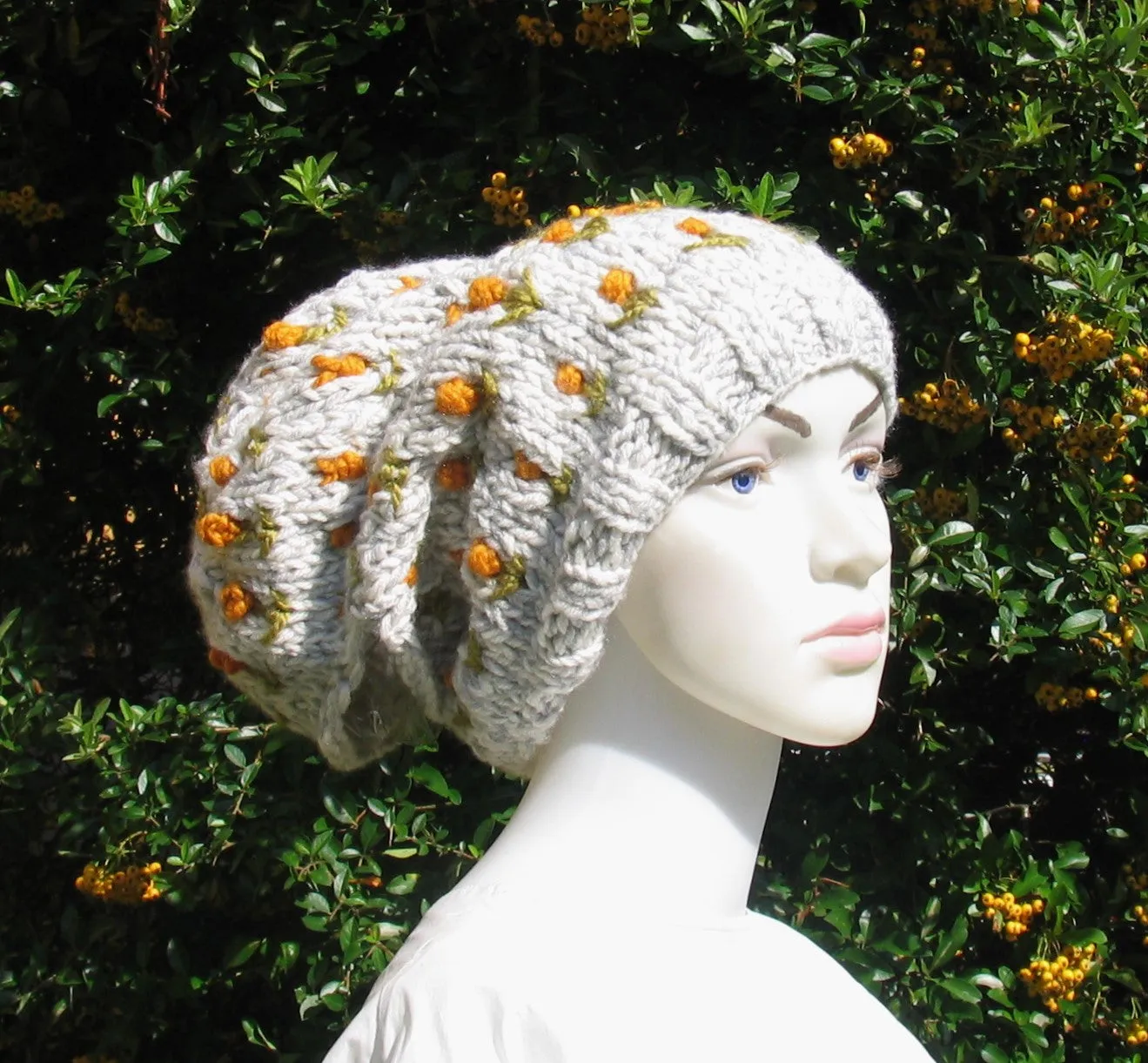 Hand Knit Beanies Very Cozy Soft & Chunky  Balaclava Knitting Hat Very Funky Outdoors Boho Style