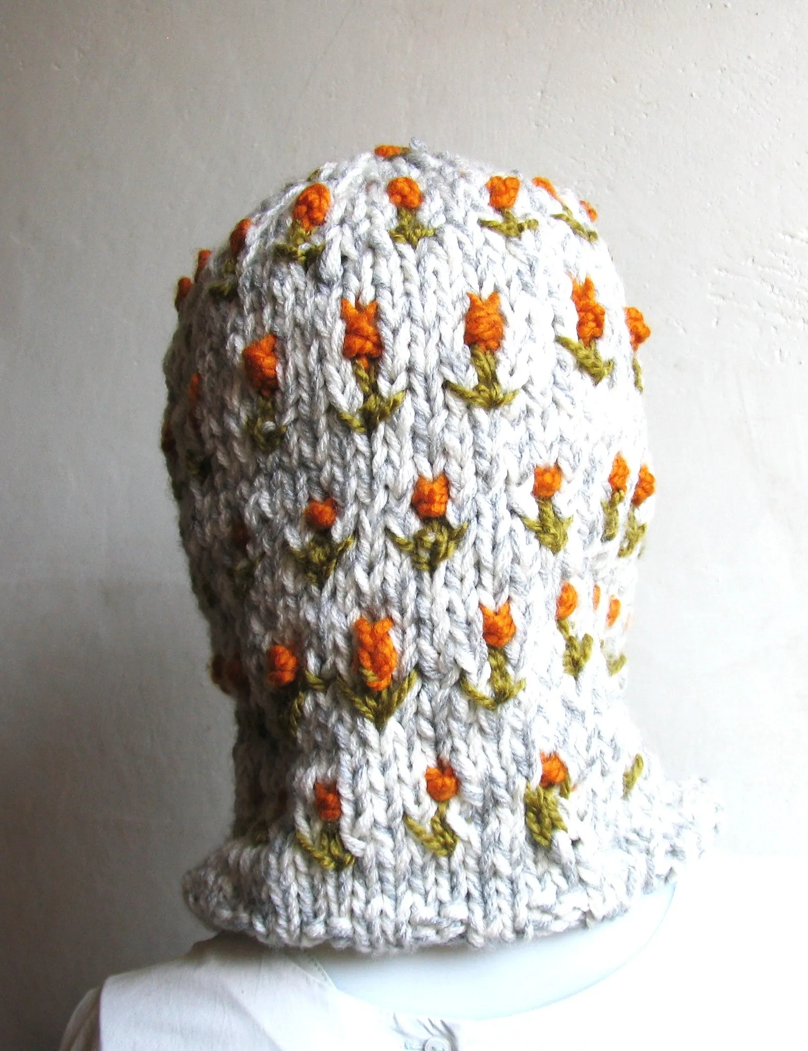 Hand Knit Beanies Very Cozy Soft & Chunky  Balaclava Knitting Hat Very Funky Outdoors Boho Style