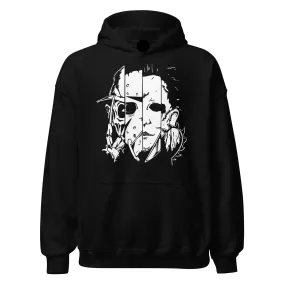 Horror Movie Hoodie Evil Faces Midweight Ultra Soft Cotton Unisex Pullover