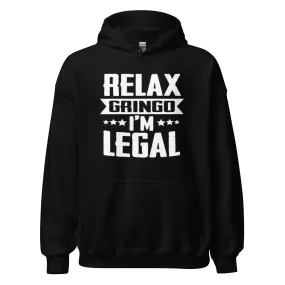 Humor Hoodie Relax Gringo I'm Legal Blended Cotton Midweight Unisex Pullover